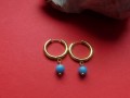 Naušnice nerezové s larimarem