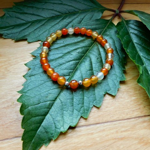 Náramek + Karneol + nerez náramek nerez karneol 