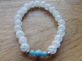 Náramek- Křišťál + larimar