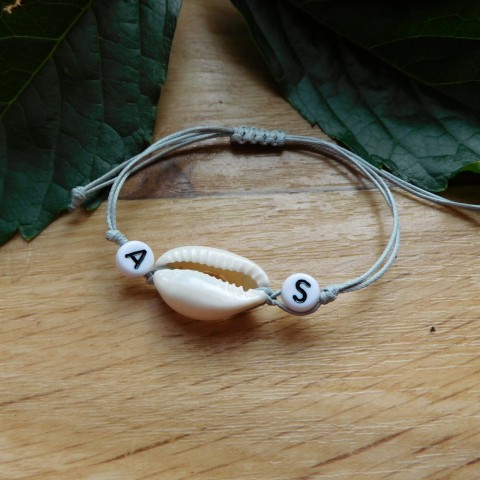 Náramek-Mušle a písmena náramek mušle písmenka 