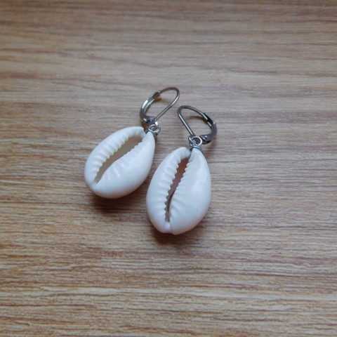 Naušnice mušlové nerez nerezové naušnice mušle pravé 