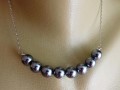 Náhrdelník - tmavé schell perly