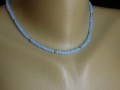 Náhrdelník-modrošedý chalcedon...