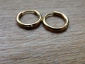 Naušnice-nerezové kroužky pozlacené