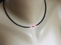 Náhrdelník  - černý spinel