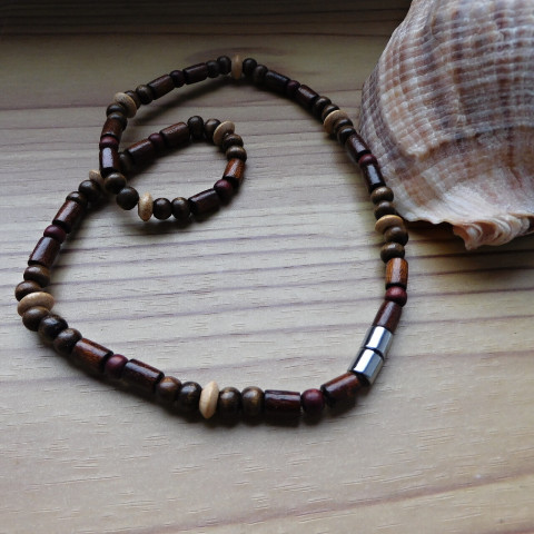 Náhrdelník pánský,menší velikost šperk dřevěný náhrdelník pánský menší 