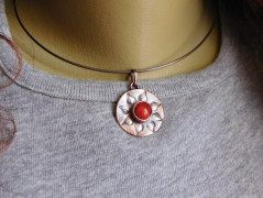 Náhrdelník - Tři kuličky larimaru