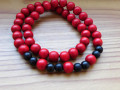 Náhrdelník -červené korálky
