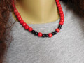 Náhrdelník -červené korálky