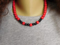 Náhrdelník -červené korálky