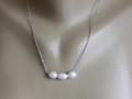 Nerezový řetízek se 3 perlami