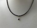 Náhrdelník - černý spinel ,zirkon