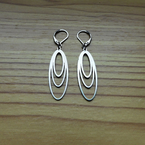 Naušnice - zajímavý  tvar nerez naušnice geometrický t ar 