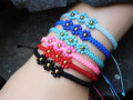Náramky kytičkové-6 barev