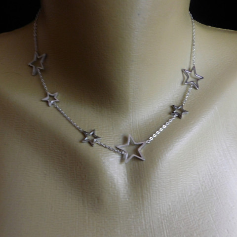 Náhrdelník nerezový s hvězdičkami náhrdelník nerezový hvěždičky 