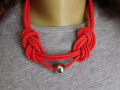 Náhrdelník červený lankový