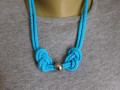 Náhrdelník modrotyrkysový lankový