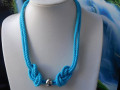 Náhrdelník modrotyrkysový lankový