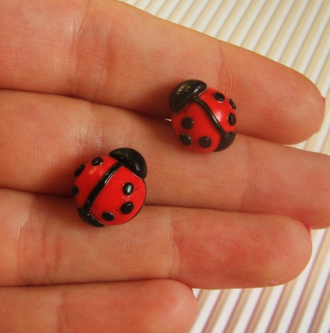 Berušky do ouška (hypoalergenní) náušnice puzety beruška 