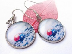 náušnice Linecké cukroví -chir.ocel