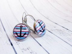 náušnice Linecké cukroví -chir.ocel