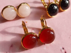 náušnice Linecké cukroví -chir.ocel