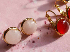 náušnice Linecké cukroví -chir.ocel