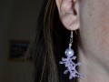 Náušnice ve fialkovém provedení