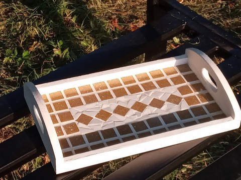 Tácek - jen pro dnešní ráno podnos tác tácek mozaika 