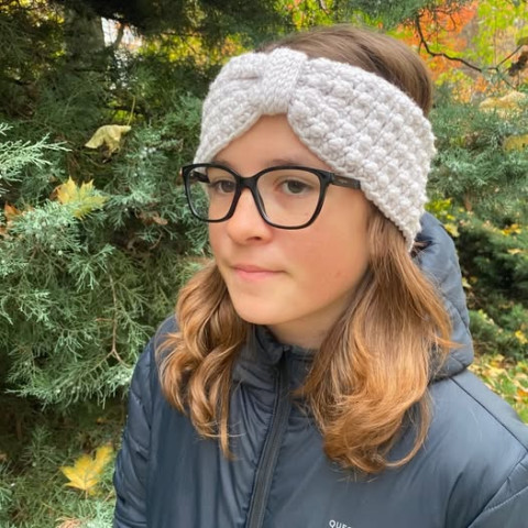 Čelenka šedá dámská čelenka zimní hřejivá 