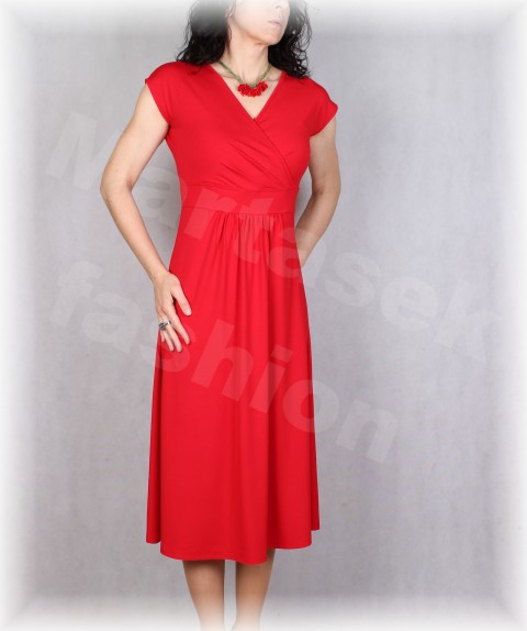 Šaty vz.634 (více barev) červená modrá fialová růžová žlutá jaro šaty svatba léto oslava kojící 