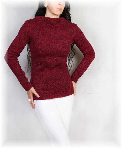 Svetr-hřejivý 2 (více barev) červená modrá halenka jarní černá triko svetr zimní podzimní hřejivý jednobarevný 