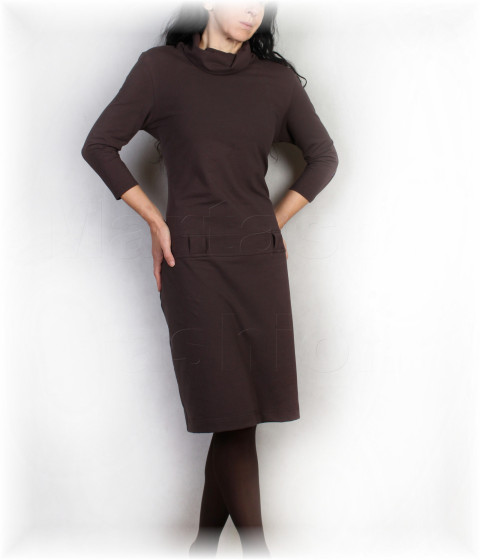 Šaty volnočasové vz.931-více barev modrá elegantní hnědá sportovní šaty fialové navy celoroční volnočasové jednobarevné přestřižené 