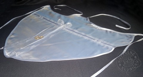 Bryndák pro novomanžele/celý bílý svatba svatební novomanželé svatební doplněk svatební dekorace satenový bryndák svatební tabule svatební hostina svatební bryndákbryndák pro novo 