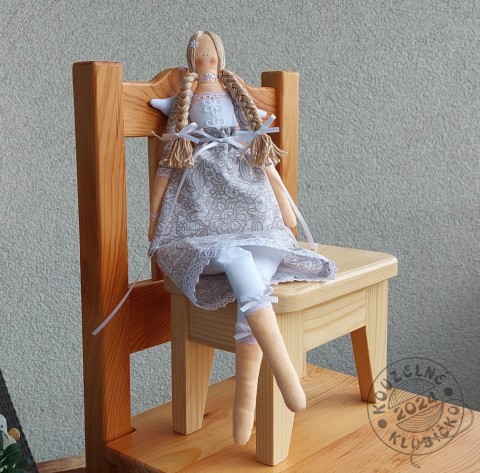 Andělka/Panenka Hanička 40 cm dekorace dárek anděl andílek andělíček andělka křidélka šitý anděl letící andělka 