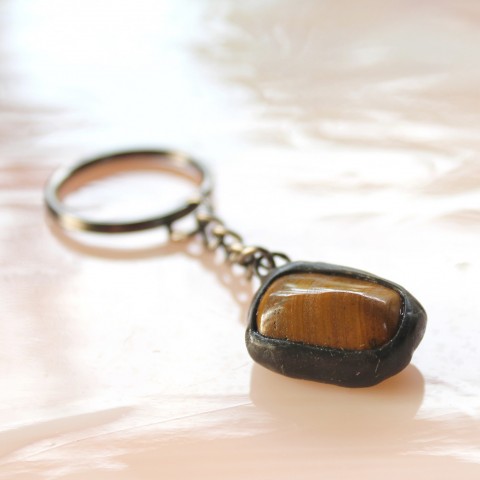 Přívěsek na klíče přívěsek kámen talisman kamínky klíčenka minerál tiffany cínování minerály cínovaný kameny kamínek pro štěstí na klíče 