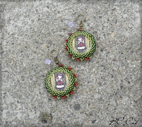 Jablíčko šperk jablko jablíčko doplněk náušnice panenka holčička jednoduché veselé obrázek roztomilé 