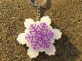Sněhová vločka - zrcátko - fialová
