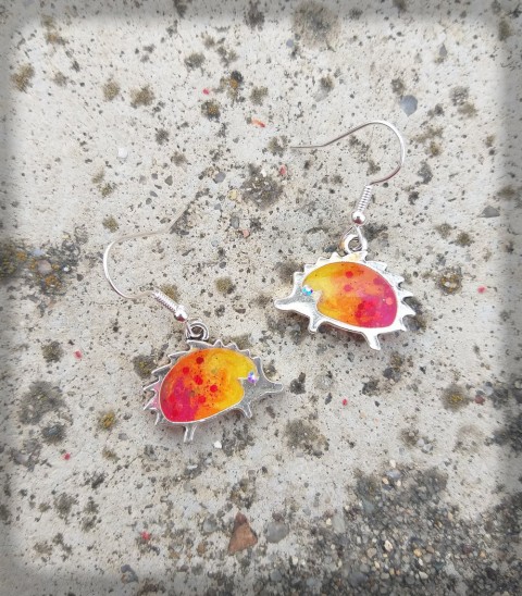 Pestrobarevní ježečci lll. šperk barvy duhový ježek pryskyřice duha doplňky ježeček náušnici ježulka 