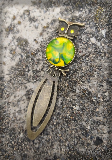 Moudrá sova no.1 dárek čtení kniha sova sovička záložka kabošon moudrost četba knihomol vědění 