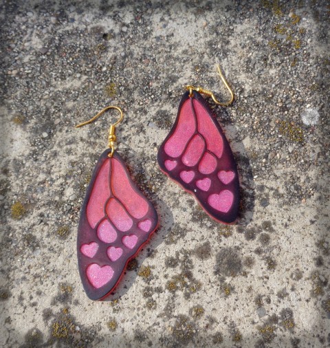 Tlukot motýlích křídel no.2 šperk doplněk náušnice motýl láska motýlek pryskyřice křídlo otakárek monarcha babočka křidélko lehké jako pírko entomologie 