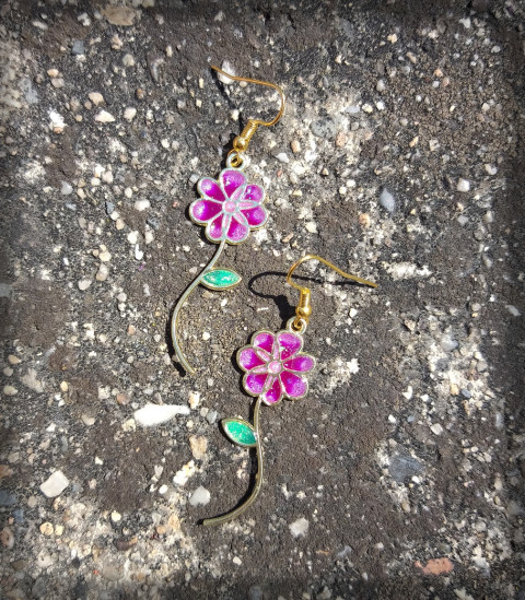 Luční kvítí no.5 šperk doplněk náušnice květ kytka pryskyřice kvítek luční kvítí luka 