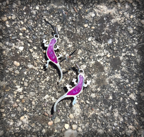 Ještěrky no.4 šperk doplněk náušnice ještěrka plaz gekon 