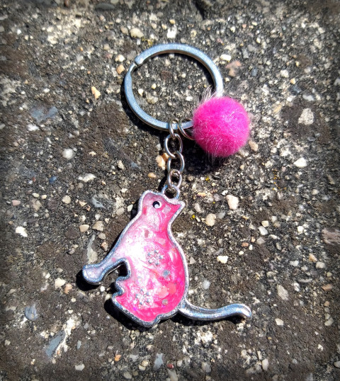 Maia - nebeské koťátko šperk přívěsek doplněk fantazie kočka kočička nebe kotě duhový fantasy obloha galaxie koťátko pastelové sladký pohádkový na tašku luna na klíče snový 