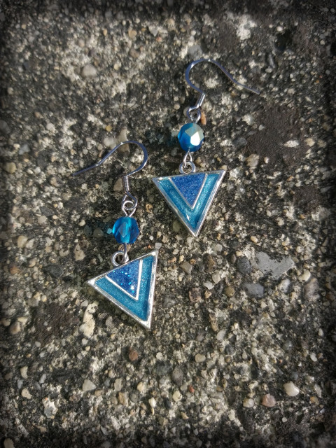 Trojúhelníčky no.1 šperk srdce korálky doplněk náušnice srdíčko láska romantika romance cit 