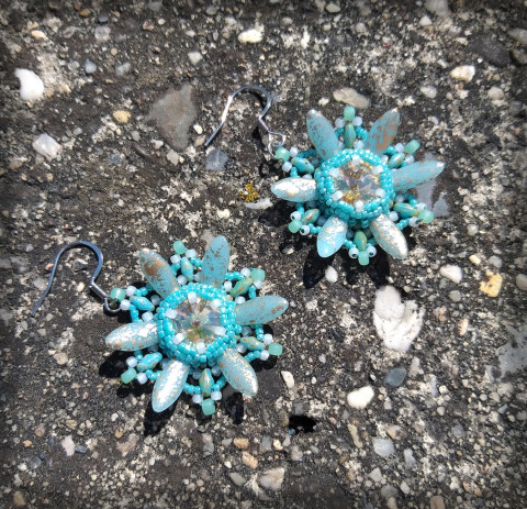 Korálový útes no.1 šperk moře doplněk korál náušnice hvězda květ korálový útes útes pod hladinou 