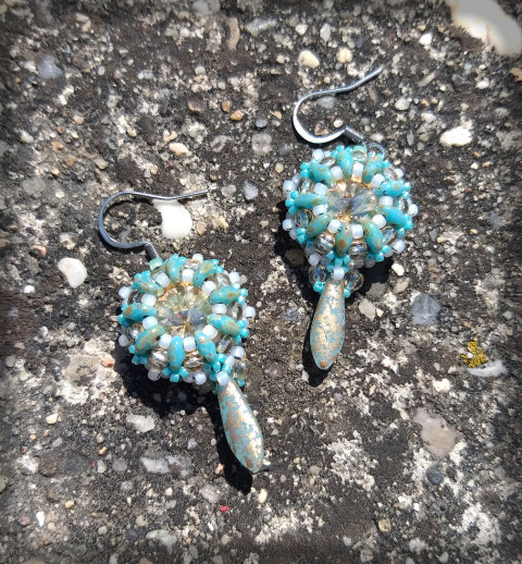 Korálový útes no.2 šperk moře doplněk korál náušnice hvězda květ korálový útes útes pod hladinou 