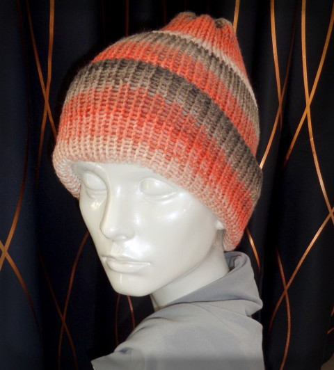 Pestrobarevný kulich no.1 kulich zima čepice pletení akryl duhový barevný veselý univerzální duha pestrobarevný unisex pokrývka hlavy módní doplněk hřeje 