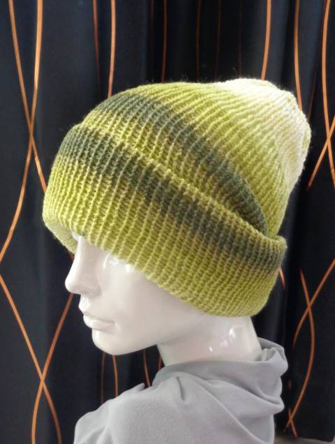 Pestrobarevný kulich no.3 kulich zima čepice pletení akryl duhový barevný veselý univerzální duha pestrobarevný unisex pokrývka hlavy módní doplněk hřeje 