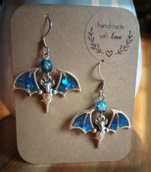 Netopýři no.2 - náušnice šperk netopýr pryskyřice doplňky netopýří halloween strašení náušnici 